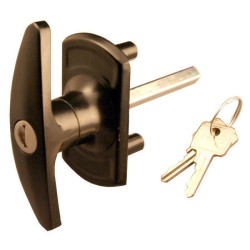 Bonsack T-Handle Lock 18mm Spigots - Black - MADE IN THE UK
