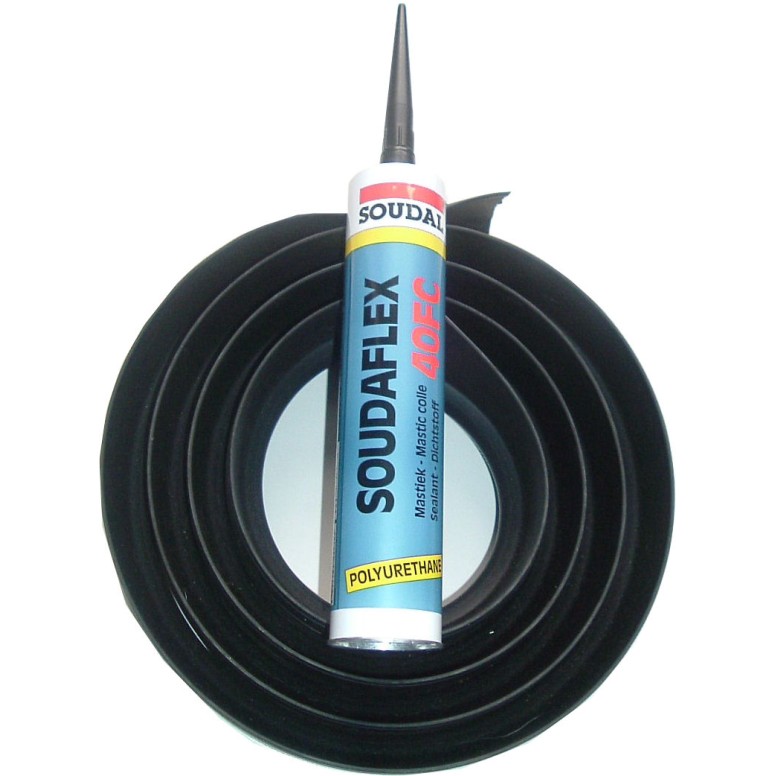 7ft 6” - 20mm High Garage Door Rubber Floor Threshold Seal Kit 