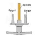 Wessex T-handle Garage Door Lock 75mm Shaft