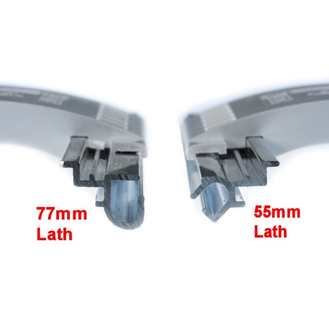77mm Lath Roller Door Locking Strap 3 segment - Black