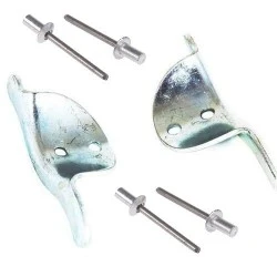 PAIR Roller Shutter Door Pressed Steel END LOCKS for 77mm slat (lath)