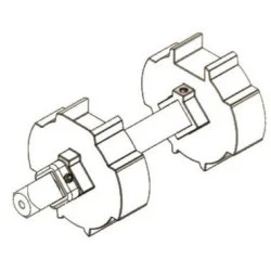 Roller Shutter Door Metal Dummy End 18mm Shaft - 60mm Octagonal