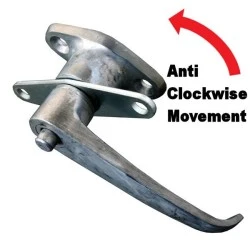 King Garage Door Internal Lock Handle - 2 Side Cam Anti Clockwise